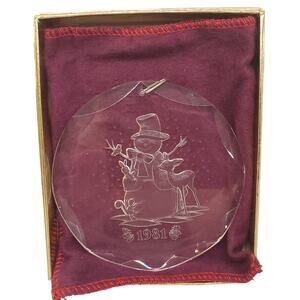 Vintage Christmas Treasures Snowman Ornament 1981 Collectors Ornament
